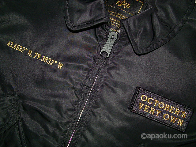 Alpha Industries×OVO CWU-45/P ボンバージャケット5